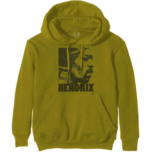 Jimi Hendrix Unisex Pullover Hoodie: Let Me Live (Green) Jimi Hendrix Unisex Pullover Hoodie: Let Me Live (Green)