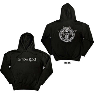 Lamb Of God Unisex Pullover Hoodie: Skeleton Eagle (Black) (Back Print) Lamb Of God Unisex Pullover Hoodie: Skeleton Eagle (Black) (Back Print)