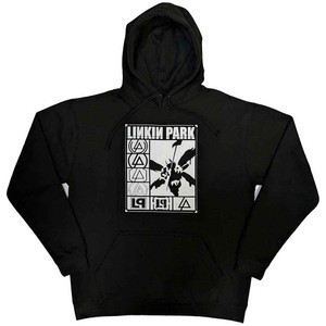 Linkin Park Unisex Pullover Hoodie: Logos Rectangle (Black) Linkin Park Unisex Pullover Hoodie: Logos Rectangle (Black)