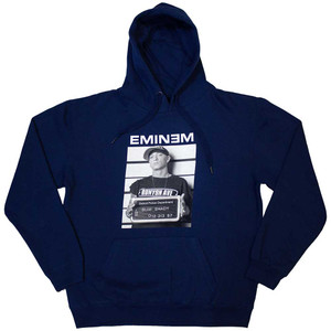 Eminem Unisex Pullover Hoodie: Arrest (Blue) Eminem Unisex Pullover Hoodie: Arrest (Blue)