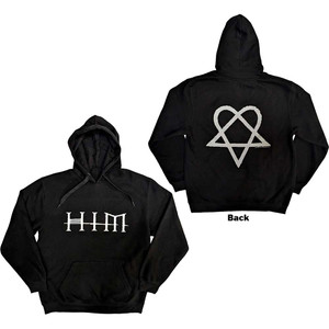 HIM Unisex Pullover Hoodie: Logo (Black) (Back Print) HIM Unisex Pullover Hoodie: Logo (Black) (Back Print)