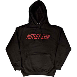 Motley Crue Unisex Pullover Hoodie: Distressed Logo (Black)