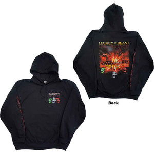 Iron Maiden Unisex Pullover Hoodie: Nights Of The Dead (Black) (Back & Sleeve Print) Iron Maiden Unisex Pullover Hoodie: Nights Of The Dead (Black) (Back & Sleeve Print)