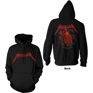 Metallica Unisex Pullover Hoodie: Skull Screaming Red (Black) (Back Print) Metallica Unisex Pullover Hoodie: Skull Screaming Red (Black) (Back Print)