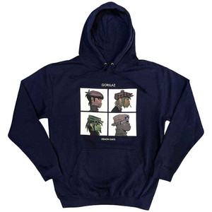 Gorillaz Unisex Pullover Hoodie: Demon Days (Navy Blue)