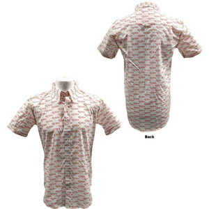 Queen Unisex Casual Shirt: Logo Pattern (White) (All Over Print) Queen Unisex Casual Shirt: Logo Pattern (White) (All Over Print)