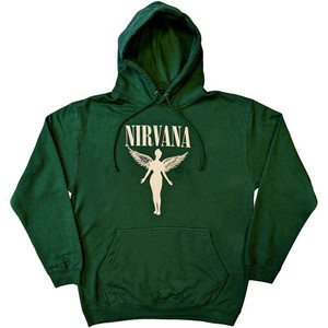 Nirvana Unisex Pullover Hoodie: Angelic Mono (Green) Nirvana Unisex Pullover Hoodie: Angelic Mono (Green)