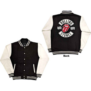 The Rolling Stones Unisex Varsity Jacket: Tour '78 (Black & White) (Back Print) The Rolling Stones Unisex Varsity Jacket: Tour '78 (Black & White) (Back Print)