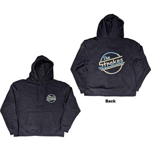 The Strokes Unisex Zipped Hoodie: OG Magna (Navy Blue) (Back Print)