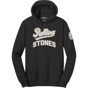 The Rolling Stones Unisex Pullover Hoodie: Team Logo & Tongue Applique (Black) (Embellished) The Rolling Stones Unisex Pullover Hoodie: Team Logo & Tongue Applique (Black) (Embellished)