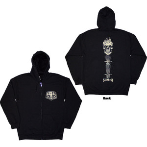 Sum 41 Unisex Zipped Hoodie: Tour '24 Pocket Logo & Skull Back (Black) (Back Print & Ex-Tour) Sum 41 Unisex Zipped Hoodie: Tour '24 Pocket Logo & Skull Back (Black) (Back Print & Ex-Tour)