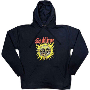 Sublime Unisex Pullover Hoodie: Yellow Sun (Navy Blue)