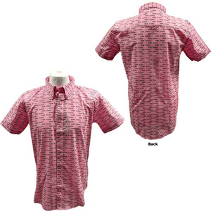 Pink Floyd Unisex Casual Shirt: Courier Pattern (Pink) (All Over Print) Pink Floyd Unisex Casual Shirt: Courier Pattern (Pink) (All Over Print)