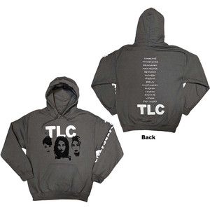 TLC Unisex Pullover Hoodie: CrazySexyCool Album European Tour 2022 (Charcoal Grey) (Back Print & Ex-Tour) TLC Unisex Pullover Hoodie: CrazySexyCool Album European Tour 2022 (Charcoal Grey) (Back Print & Ex-Tour)