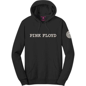 Pink Floyd Unisex Pullover Hoodie: Logo & Prism Applique (Black) (Embellished) Pink Floyd Unisex Pullover Hoodie: Logo & Prism Applique (Black) (Embellished)
