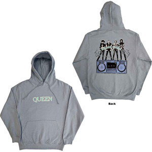Queen Unisex Pullover Hoodie: Radio Ga Ga (Light Blue) (Back Print) Queen Unisex Pullover Hoodie: Radio Ga Ga (Light Blue) (Back Print)