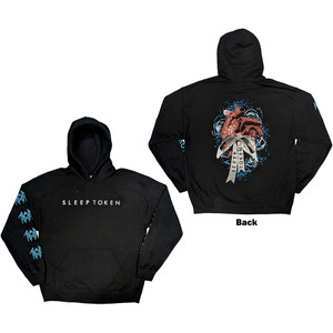 Sleep Token Unisex Pullover Hoodie: The Love You Want Heart (Black) (Back Print & Sleeve Print) Sleep Token Unisex Pullover Hoodie: The Love You Want Heart (Black) (Back Print & Sleeve Print)