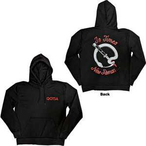 Queens Of The Stone Age Unisex Pullover Hoodie: Snake Logo (Black) (Back Print) Queens Of The Stone Age Unisex Pullover Hoodie: Snake Logo (Black) (Back Print)