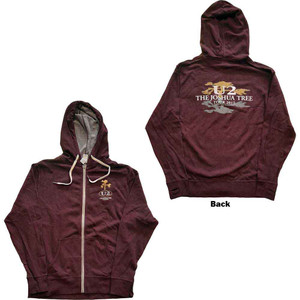 U2 Unisex Zipped Hoodie: Joshua Tree 2017 (Maroon Red) (Back Print & Ex-Tour) (Medium) U2 Unisex Zipped Hoodie: Joshua Tree 2017 (Maroon Red) (Back Print & Ex-Tour) (Medium)
