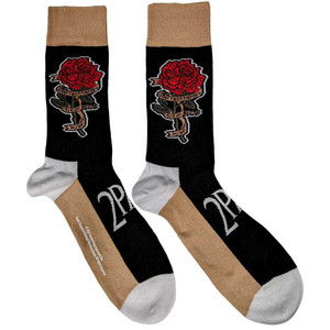 Tupac Unisex Ankle Socks: Rose (Black) (UK Size 7 - 11) Tupac Unisex Ankle Socks: Rose (Black) (UK Size 7 - 11)