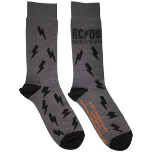 AC/DC Unisex Ankle Socks: Back in Black Bolts (Charcoal Grey) (UK Size 6 - 11) AC/DC Unisex Ankle Socks: Back in Black Bolts (Charcoal Grey) (UK Size 6 - 11)