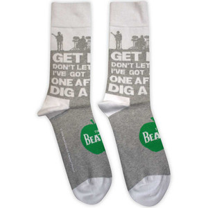 The Beatles Unisex Ankle Socks: Rooftop Silhouettes & Apple (Grey) The Beatles Unisex Ankle Socks: Rooftop Silhouettes & Apple (Grey)