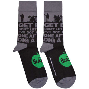 The Beatles Unisex Ankle Socks: Rooftop Silhouettes & Apple (Black) The Beatles Unisex Ankle Socks: Rooftop Silhouettes & Apple (Black)