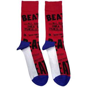 The Beatles Unisex Ankle Socks: USA (Red) The Beatles Unisex Ankle Socks: USA (Red)