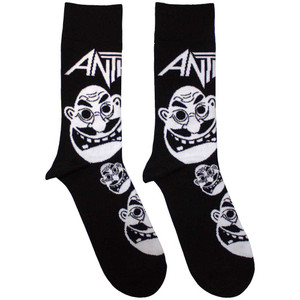 Anthrax Unisex Ankle Socks: Faces Pattern B&W (Black) (UK Size 7 - 11) Anthrax Unisex Ankle Socks: Faces Pattern B&W (Black) (UK Size 7 - 11)
