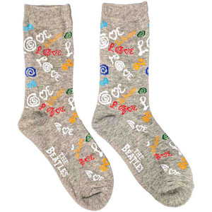 The Beatles Ladies Ankle Socks: Love (Grey) (UK Size 4 - 7) The Beatles Ladies Ankle Socks: Love (Grey) (UK Size 4 - 7)