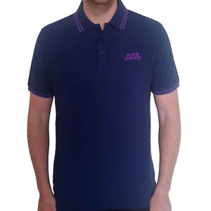 Black Sabbath Unisex Polo Shirt: Wavy Logo (Navy Blue) Black Sabbath Unisex Polo Shirt: Wavy Logo (Navy Blue)