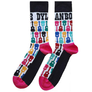 Bob Dylan Unisex Ankle Socks: Guitar Pattern (Multicolour) (UK Size 7 - 11) Bob Dylan Unisex Ankle Socks: Guitar Pattern (Multicolour) (UK Size 7 - 11)