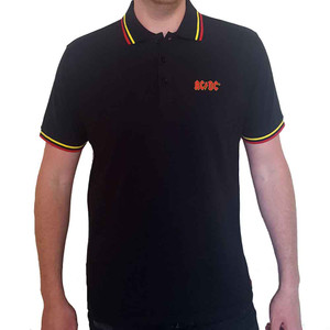 AC/DC Unisex Polo Shirt: Classic Logo (Black) AC/DC Unisex Polo Shirt: Classic Logo (Black)