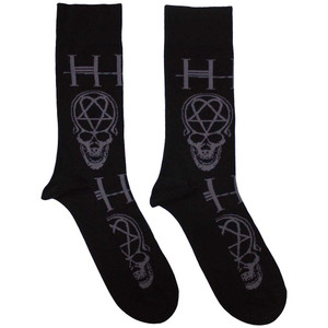 HIM Unisex Ankle Socks: Heartagram Skull (Black) (UK Size 7 - 11) HIM Unisex Ankle Socks: Heartagram Skull (Black) (UK Size 7 - 11)