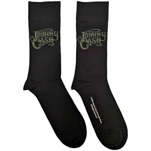 Johnny Cash Unisex Ankle Socks: Text Logo (Black) (UK Size 7 - 11) Johnny Cash Unisex Ankle Socks: Text Logo (Black) (UK Size 7 - 11)