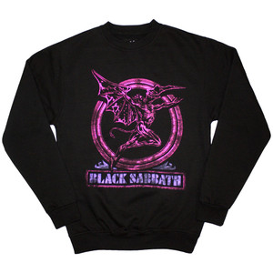 Black Sabbath Unisex Sweatshirt: Neon Pink Henry (Black) (Oversized) Black Sabbath Unisex Sweatshirt: Neon Pink Henry (Black) (Oversized)