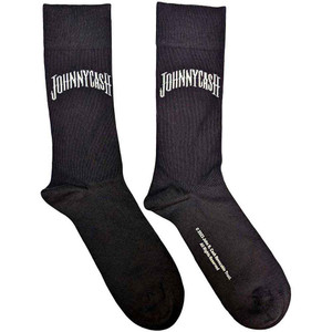 Johnny Cash Unisex Ankle Socks: Man In Black Logo (Charcoal Grey) (UK Size 7 - 11) Johnny Cash Unisex Ankle Socks: Man In Black Logo (Charcoal Grey) (UK Size 7 - 11)