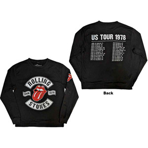 The Rolling Stones Unisex Sweatshirt: US Tour 1978 (Black) (Back & Sleeve Print) The Rolling Stones Unisex Sweatshirt: US Tour 1978 (Black) (Back & Sleeve Print)