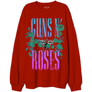 Guns N' Roses Unisex Sweatshirt: Guns & Vine (Red) (Oversized) Guns N' Roses Unisex Sweatshirt: Guns & Vine (Red) (Oversized)