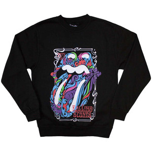 The Rolling Stones Unisex Sweatshirt: Colour Swirls (Black) (Oversized) The Rolling Stones Unisex Sweatshirt: Colour Swirls (Black) (Oversized)