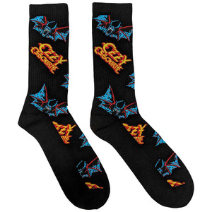 Ozzy Osbourne Unisex Ankle Socks: Logos & Bats (Black) (UK Size 7 - 11) Ozzy Osbourne Unisex Ankle Socks: Logos & Bats (Black) (UK Size 7 - 11)