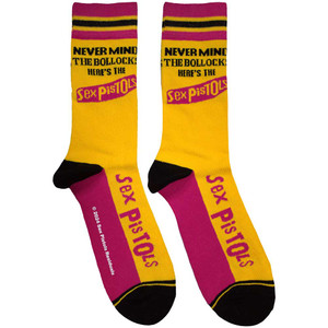 The Sex Pistols Unisex Ankle Socks: Never Mind The Bollocks Stripes (Yellow) The Sex Pistols Unisex Ankle Socks: Never Mind The Bollocks Stripes (Yellow)