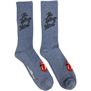 The Rolling Stones Unisex Ankle Socks: Script Logo (Tie-Dye Effect Blue) (UK Size 7 - 11) The Rolling Stones Unisex Ankle Socks: Script Logo (Tie-Dye Effect Blue) (UK Size 7 - 11)