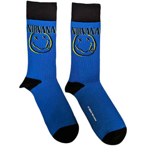 Nirvana Unisex Ankle Socks: Inverse Happy Face (Blue) (UK Size 7 - 11) Nirvana Unisex Ankle Socks: Inverse Happy Face (Blue) (UK Size 7 - 11)