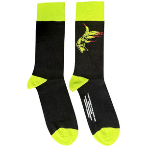 Queens Of The Stone Age Unisex Ankle Socks: Green Hands (Black) Queens Of The Stone Age Unisex Ankle Socks: Green Hands (Black)