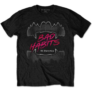 Ed Sheeran Unisex T-Shirt: Bad Habits (Black) Ed Sheeran Unisex T-Shirt: Bad Habits (Black)