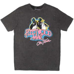 Fleetwood Mac Unisex Stone Wash T-Shirt: On Tour (Charcoal Grey) Fleetwood Mac Unisex Stone Wash T-Shirt: On Tour (Charcoal Grey)
