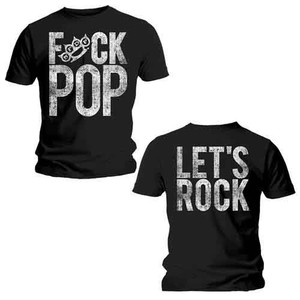 Five Finger Death Punch Unisex T-Shirt: F*ck Pop (Black) (Back Print) Five Finger Death Punch Unisex T-Shirt: F*ck Pop (Black) (Back Print)