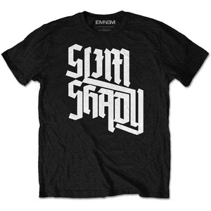 Eminem Unisex T-Shirt: Shady Slant (Black) Eminem Unisex T-Shirt: Shady Slant (Black)