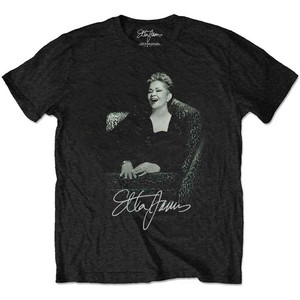 Etta James Unisex T-Shirt: Etta Seated (Black) Etta James Unisex T-Shirt: Etta Seated (Black)